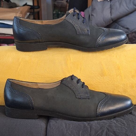 Salvatore Ferragamo Boutique Ferrara Oxford Wingtip 10.5 Italy Leather Designer - Picture 2 of 9